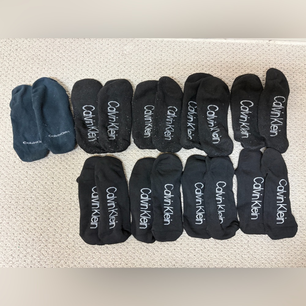 2/$30⚡️- SOCKS | Men’s Calvin Klein no show black socks, 9 pairs